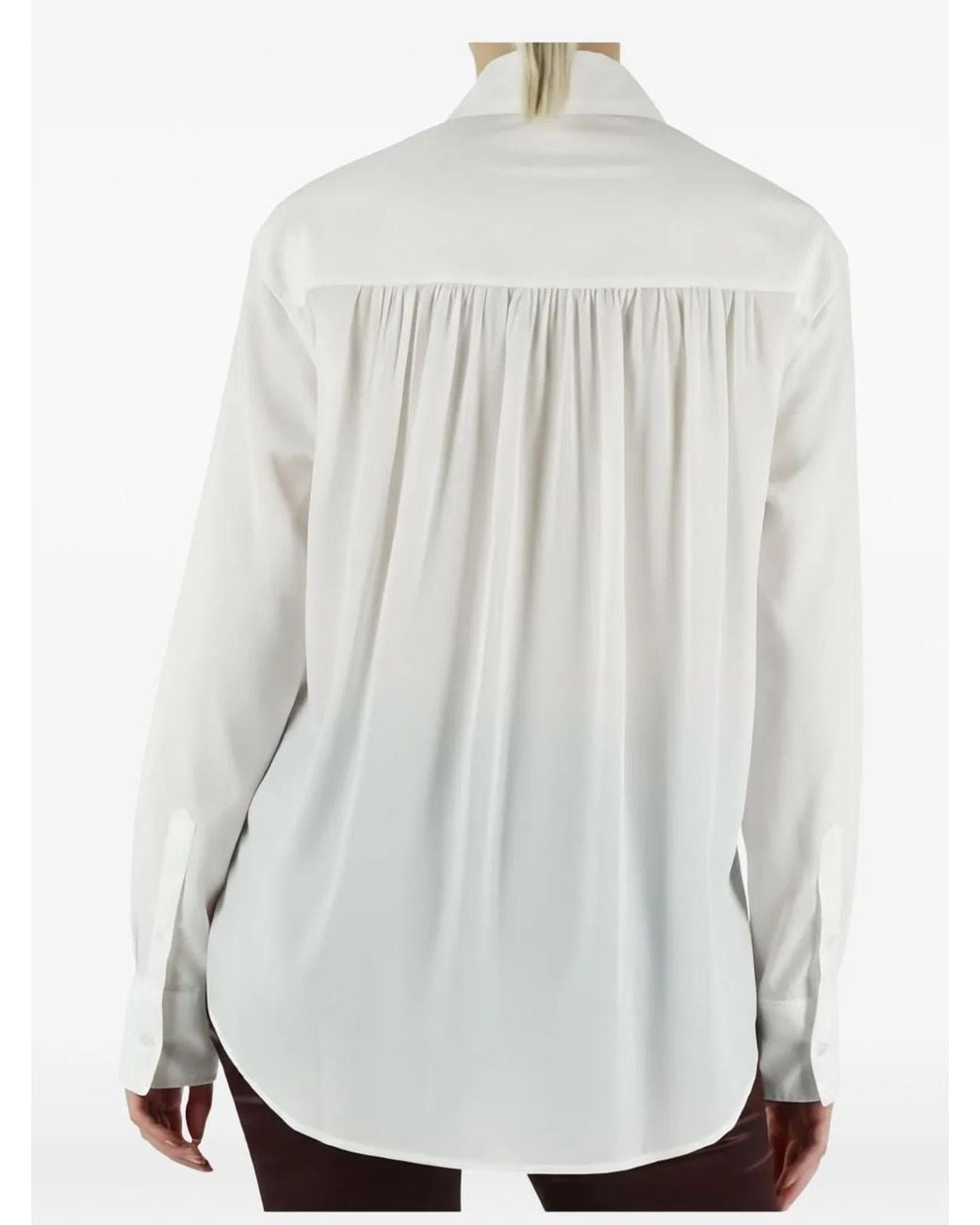 Pinko White Gathered Shirt