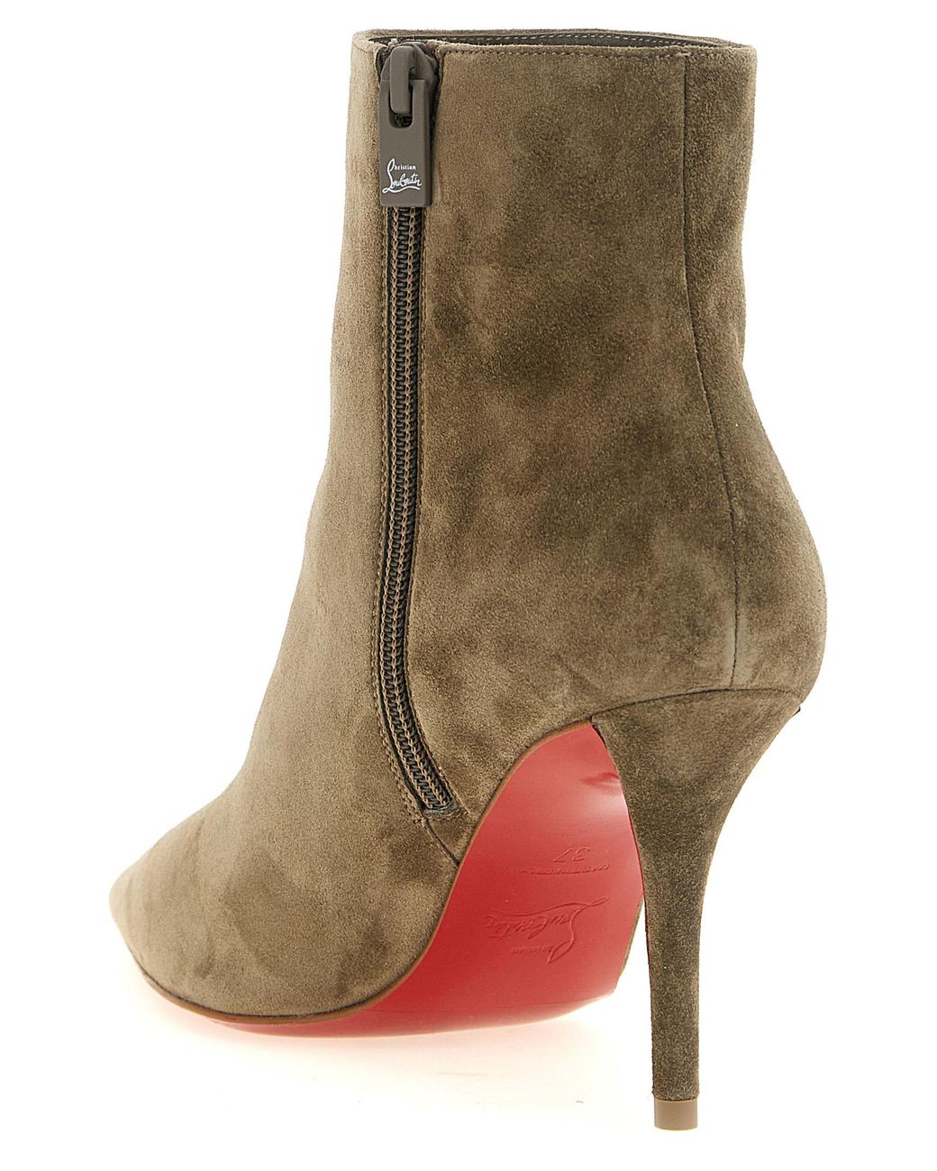 Christian Louboutin Brown 'Miss Z Booty' Ankle Boots