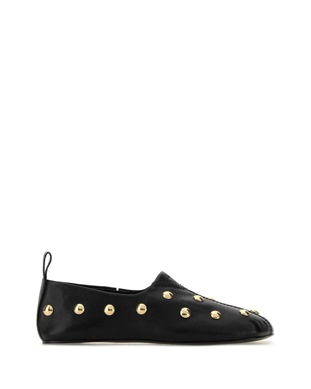 Chloé Black Leather Rita Loafers