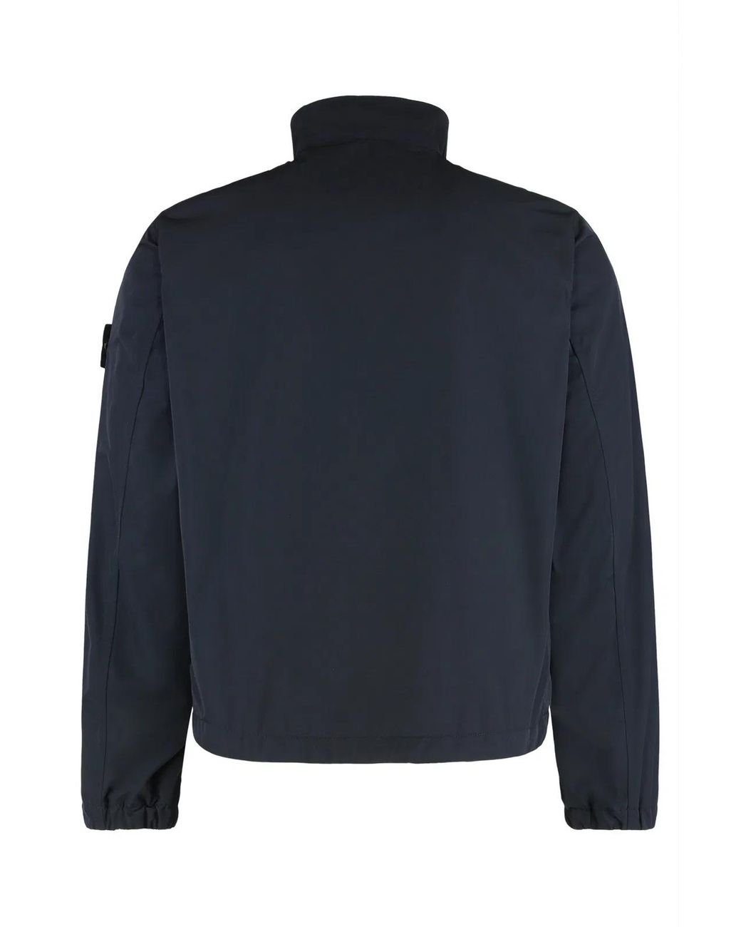 Stone Island Blue Windbreaker With Logo for men