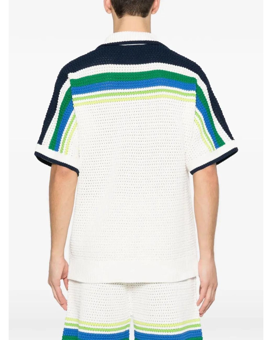 Casablanca Blue Shirt Ss Cotton for men