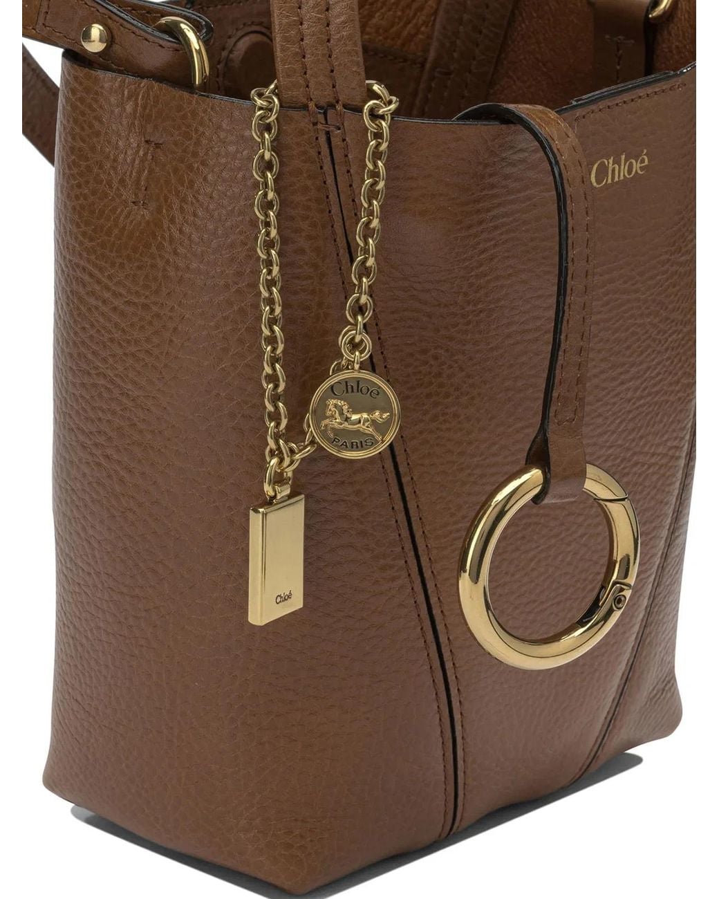 Chloé Brown "Spin" Small Handbag