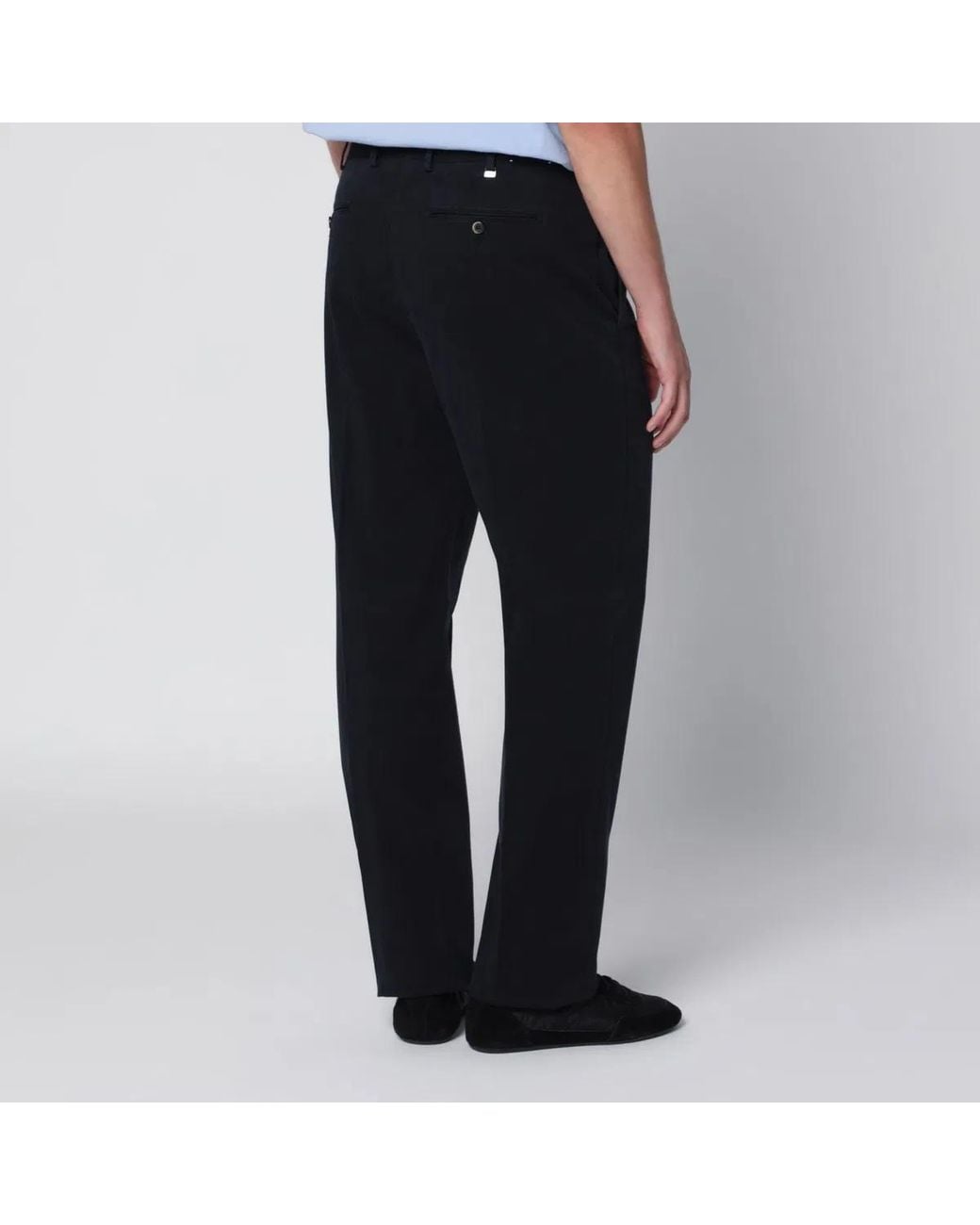 PT01 Black Cotton Trousers for men