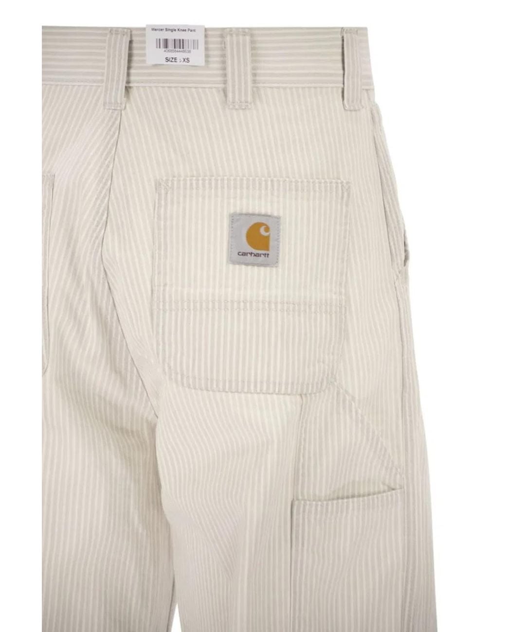 Carhartt White Striped Cotton Trousers