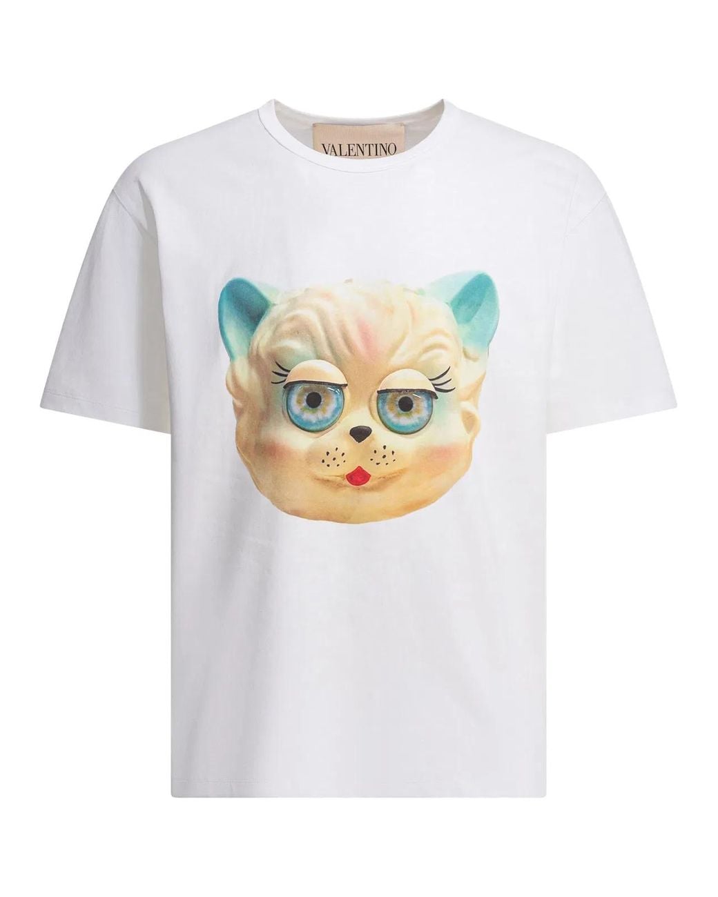 Valentino White Le Chat De La Maison Cotton T-Shirt for men