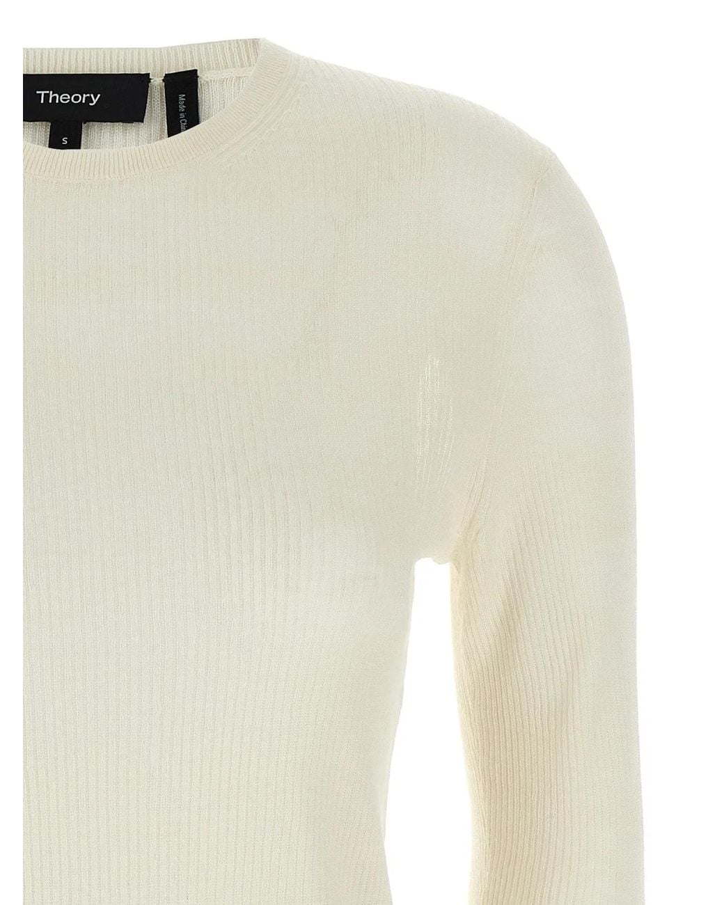 Theory Natural Viscose Linen Sweater