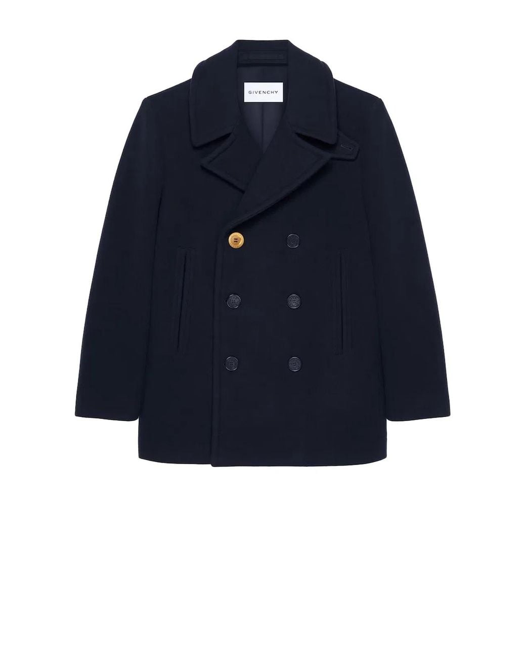 Givenchy Blue Midnight Wool Coat for men