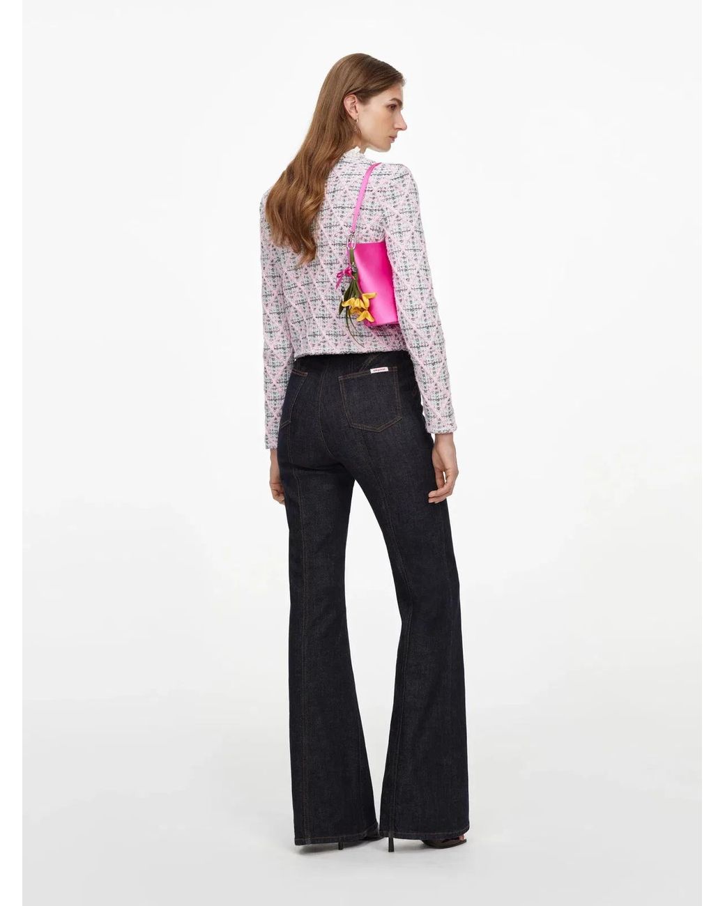 Self-Portrait White High Waisted Denim Jeans