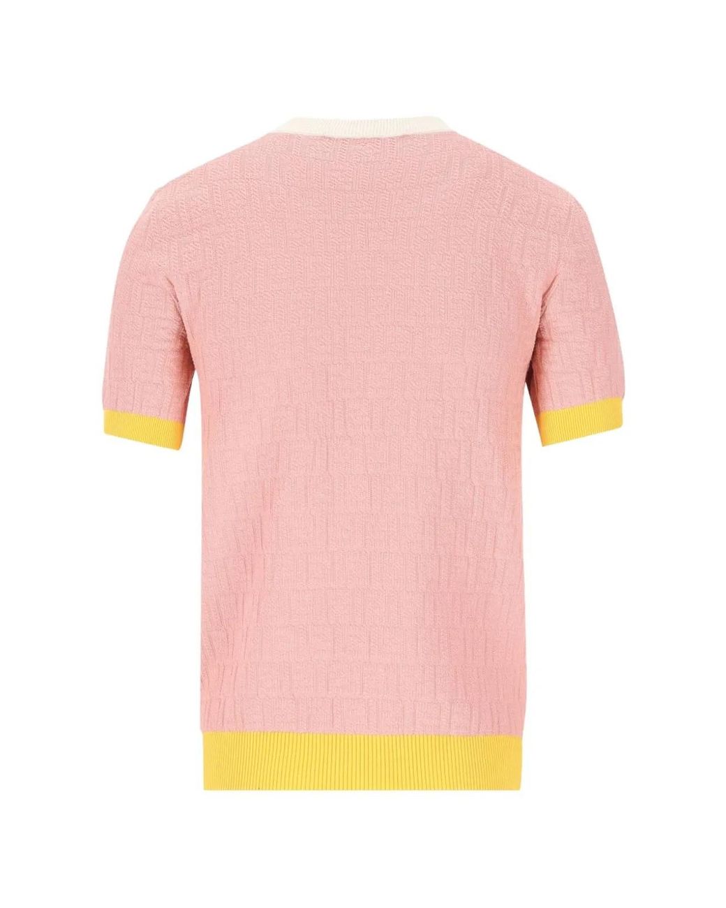Fendi Pink Cotton And Silk Sweater