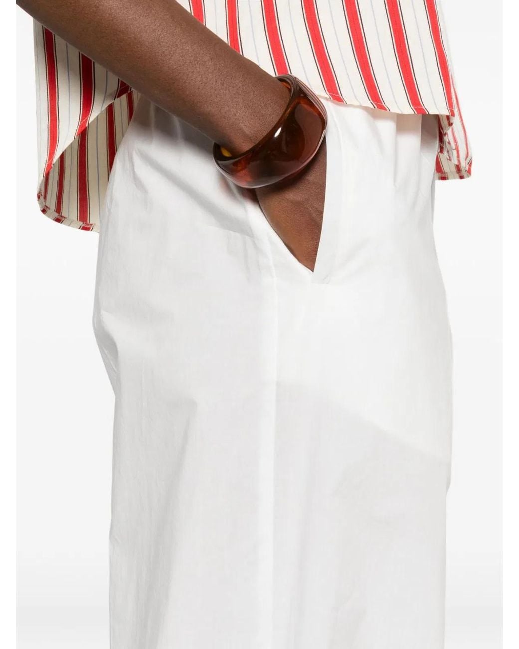 Forte_forte White Cotton Trousers