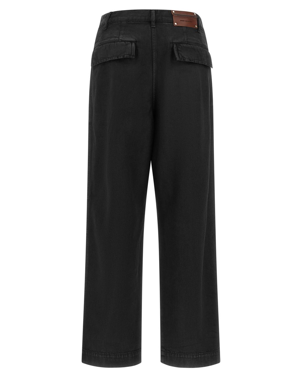 Dries Van Noten Black Loose Cotton Trousers