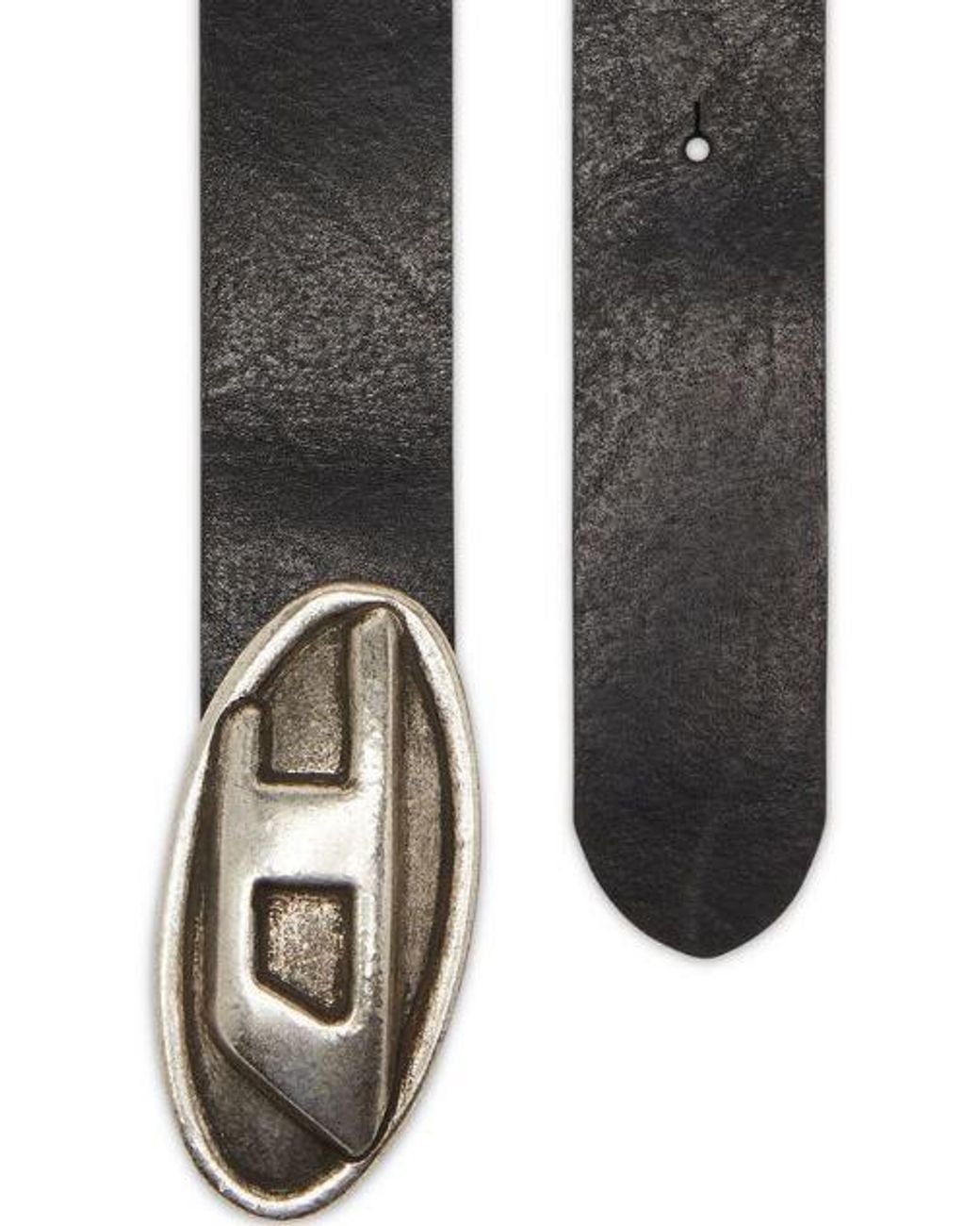DIESEL Black Polyurethane Belt