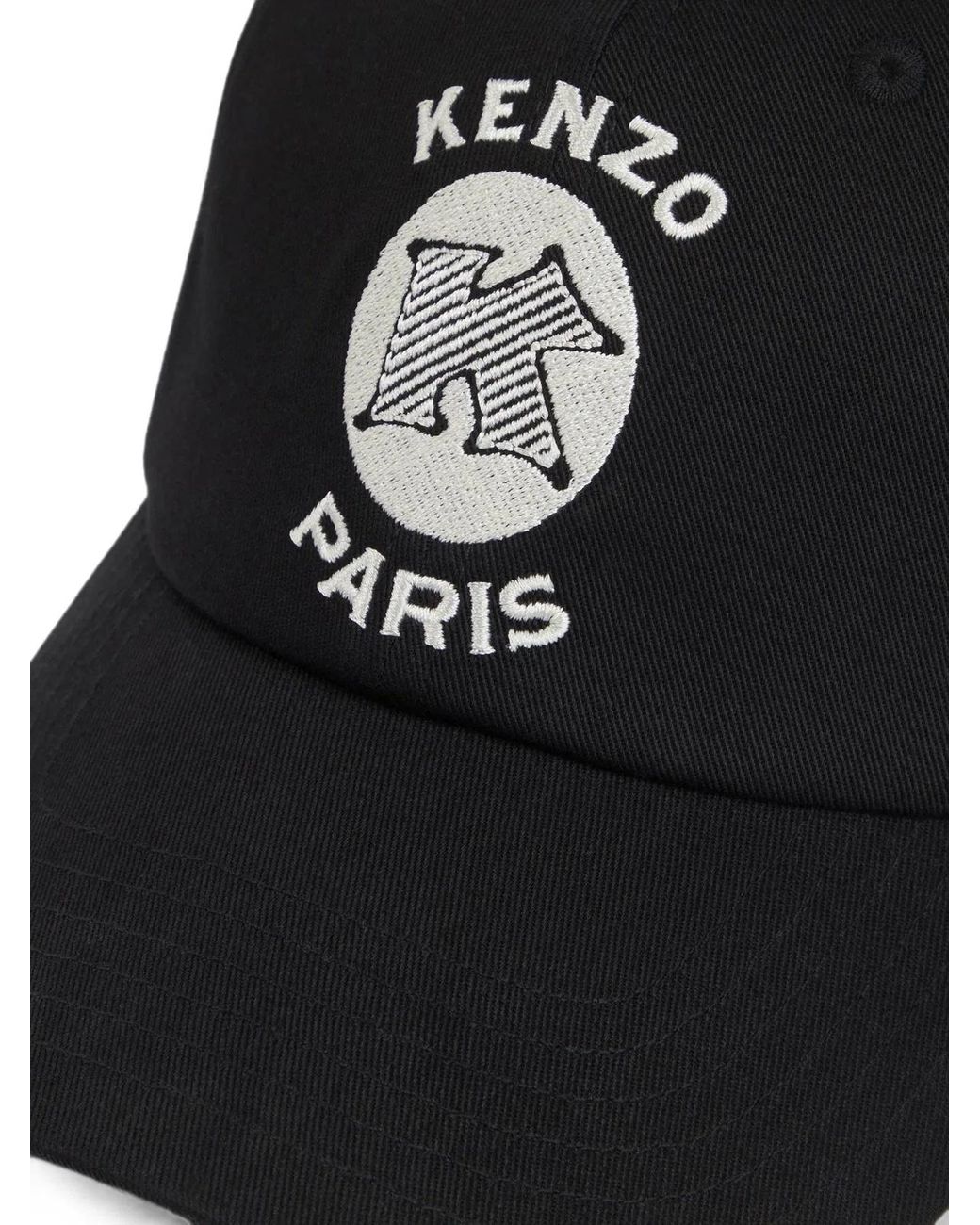 KENZO Black Logo Baseball Cap for men