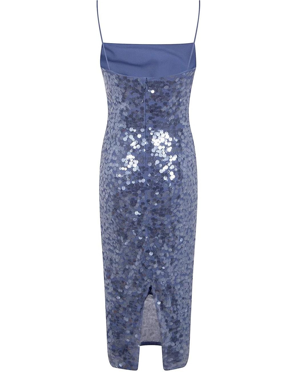 Ralph Lauren Blue Woven Slip Dress" Midi Dress