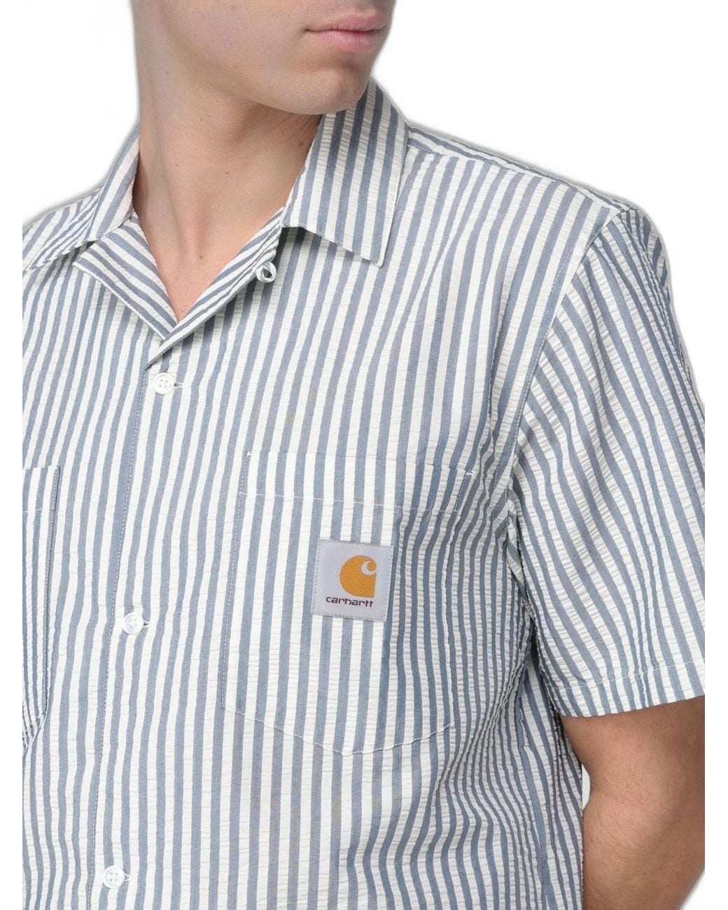 Carhartt Blue Striped Cotton Shirt