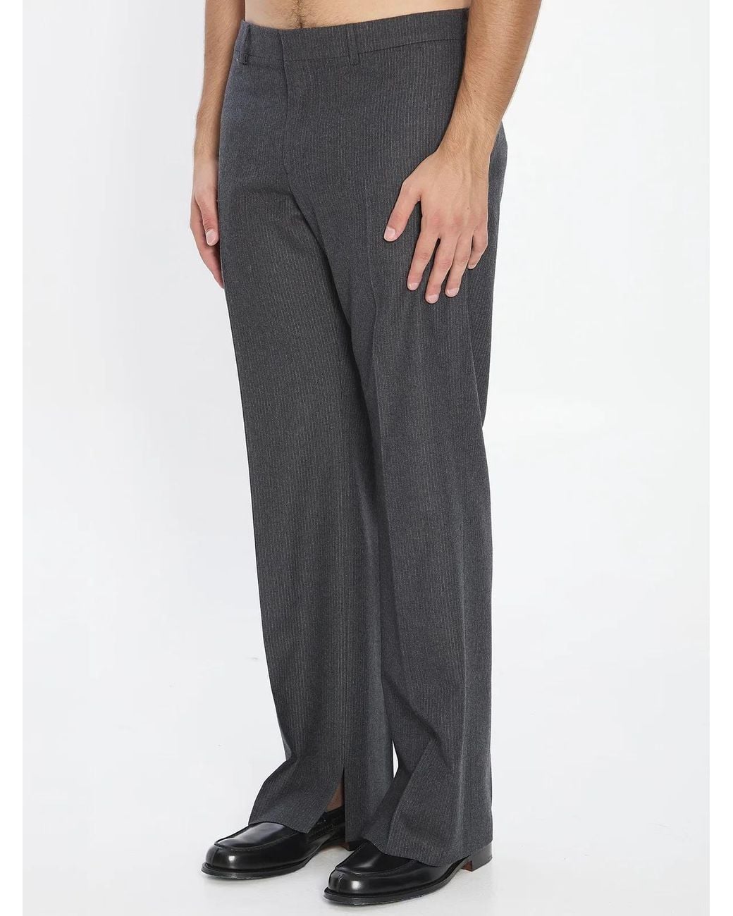 Céline Gray Wool Pants for men