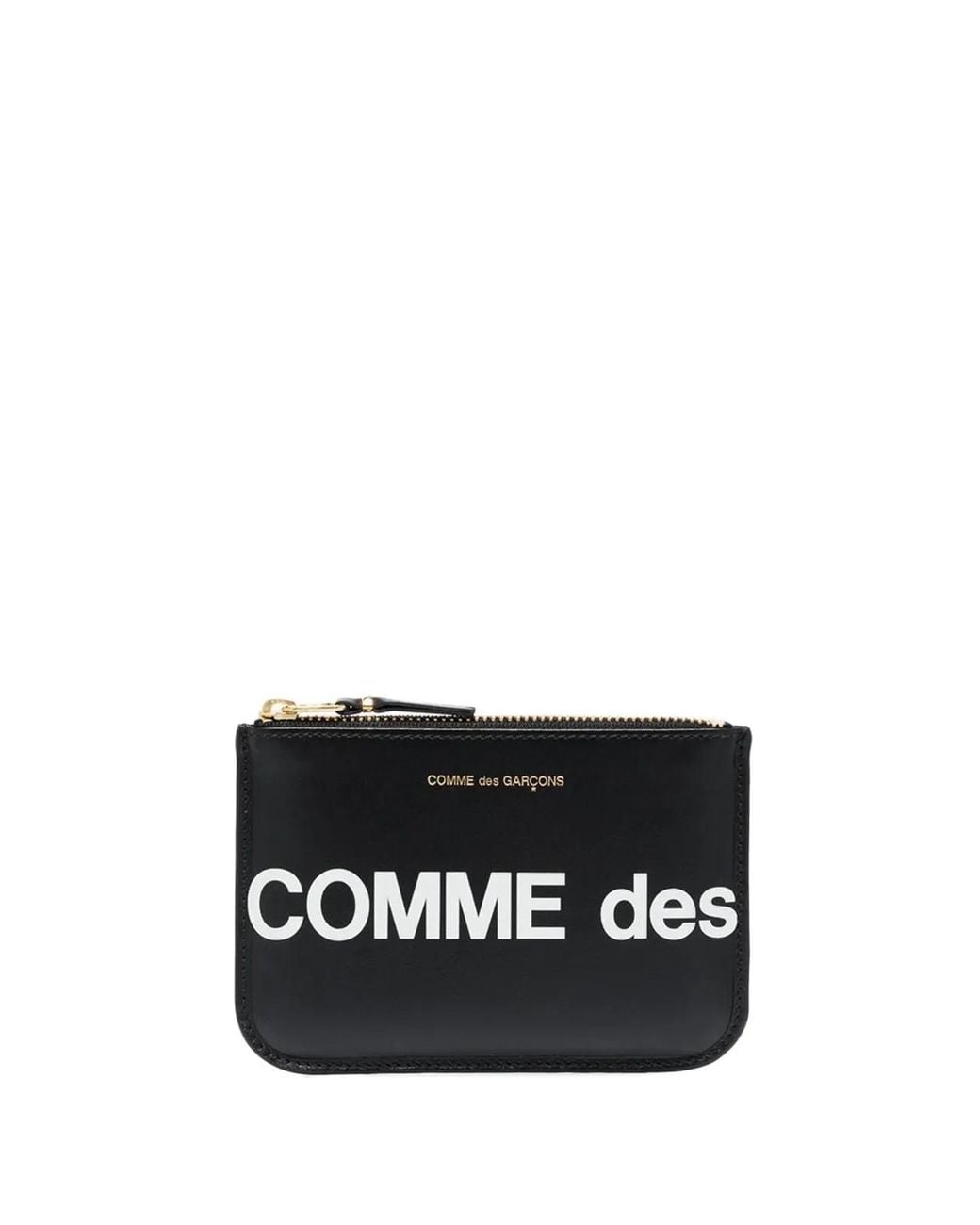 Comme des Garçons Black Wallet Logo Detail Leather Pouch for men