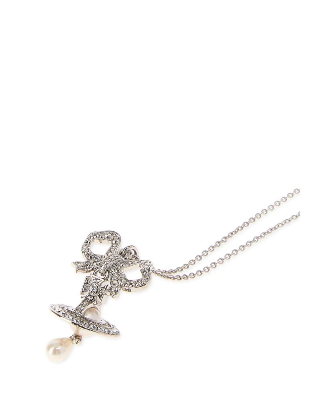 Vivienne Westwood Metallic Rigoberta Pearl Pendant