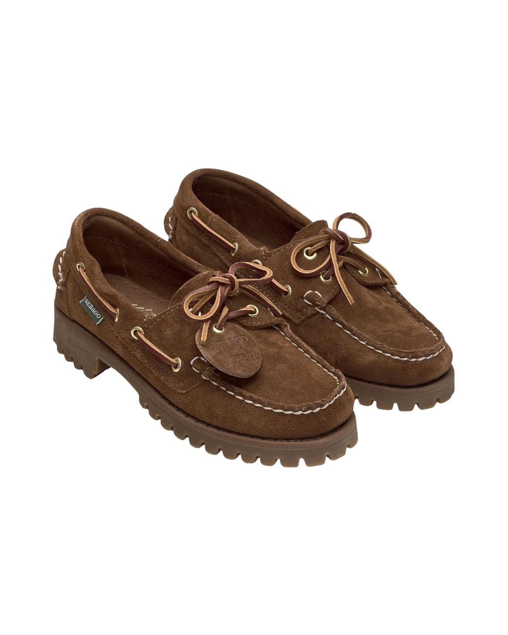 Sebago Brown Outdoor Moccasin Docksides With Leather Upper