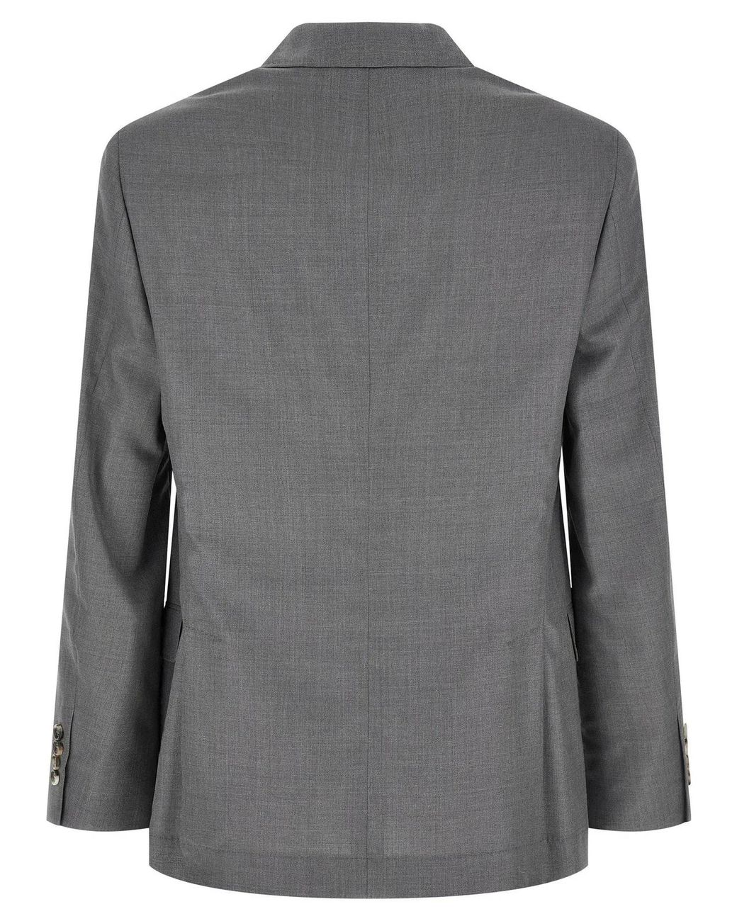 Brunello Cucinelli Gray Hopsack Blazer for men