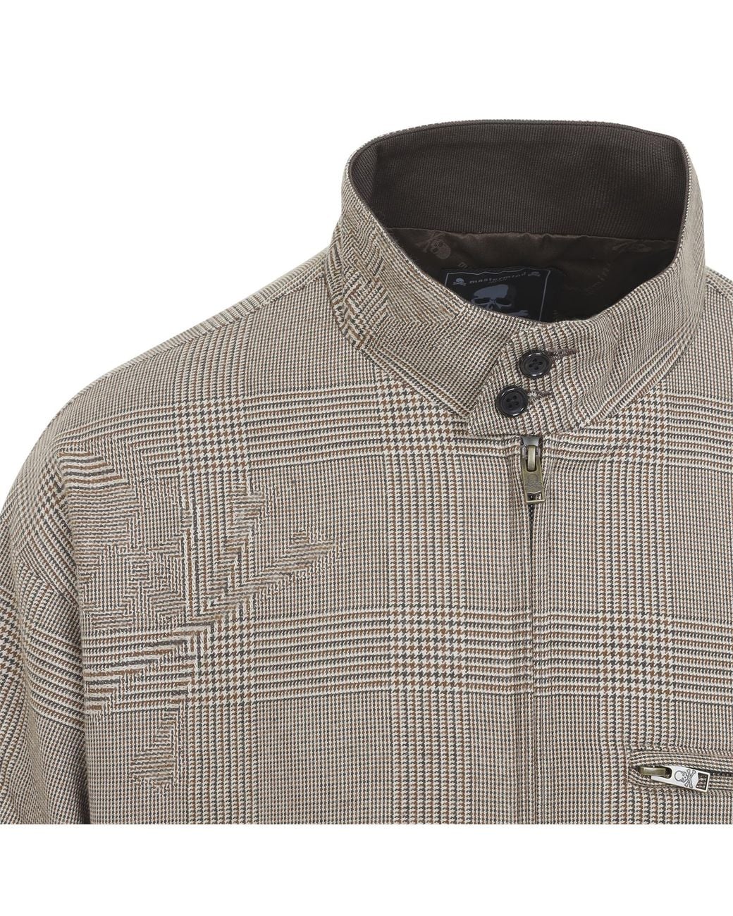 Mastermind Japan Gray Check Harrington Jacket for men