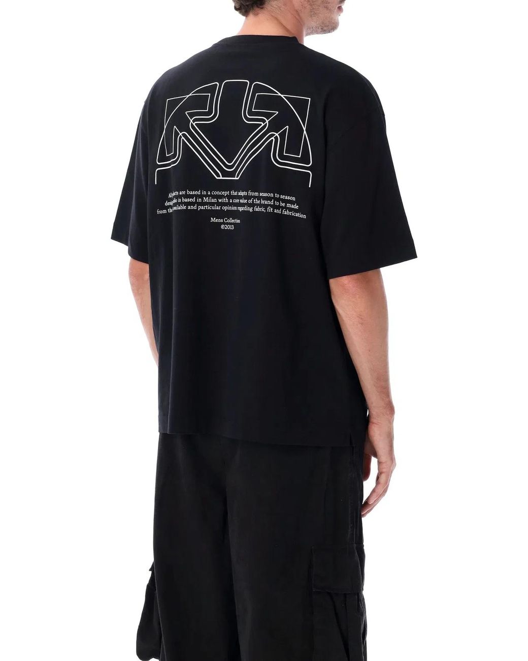 Off-White c/o Virgil Abloh Black Offline Half Arrow Skate T-Shirt for men