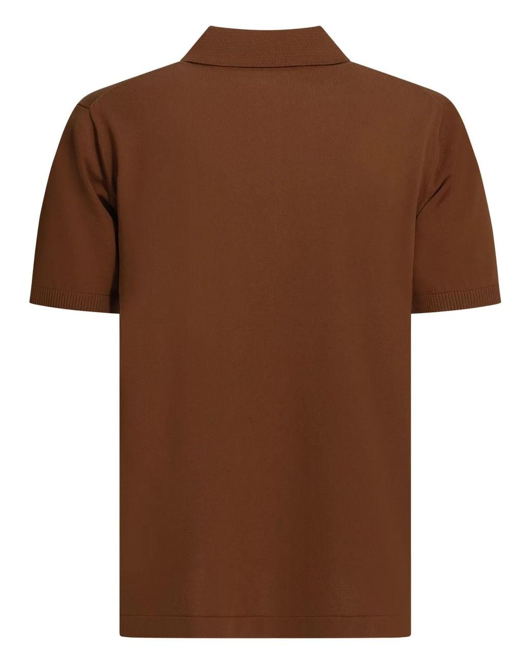 Beams Plus Brown Cotton Button-Down Polo Shirt for men
