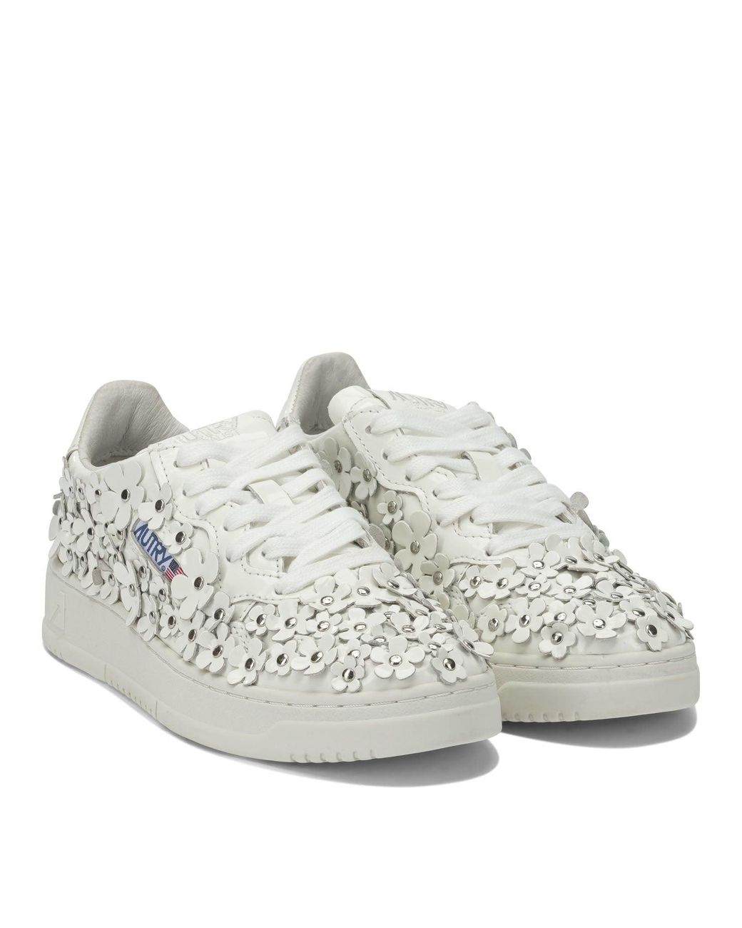 Autry White "Medalist Low Blooming" Sneakers