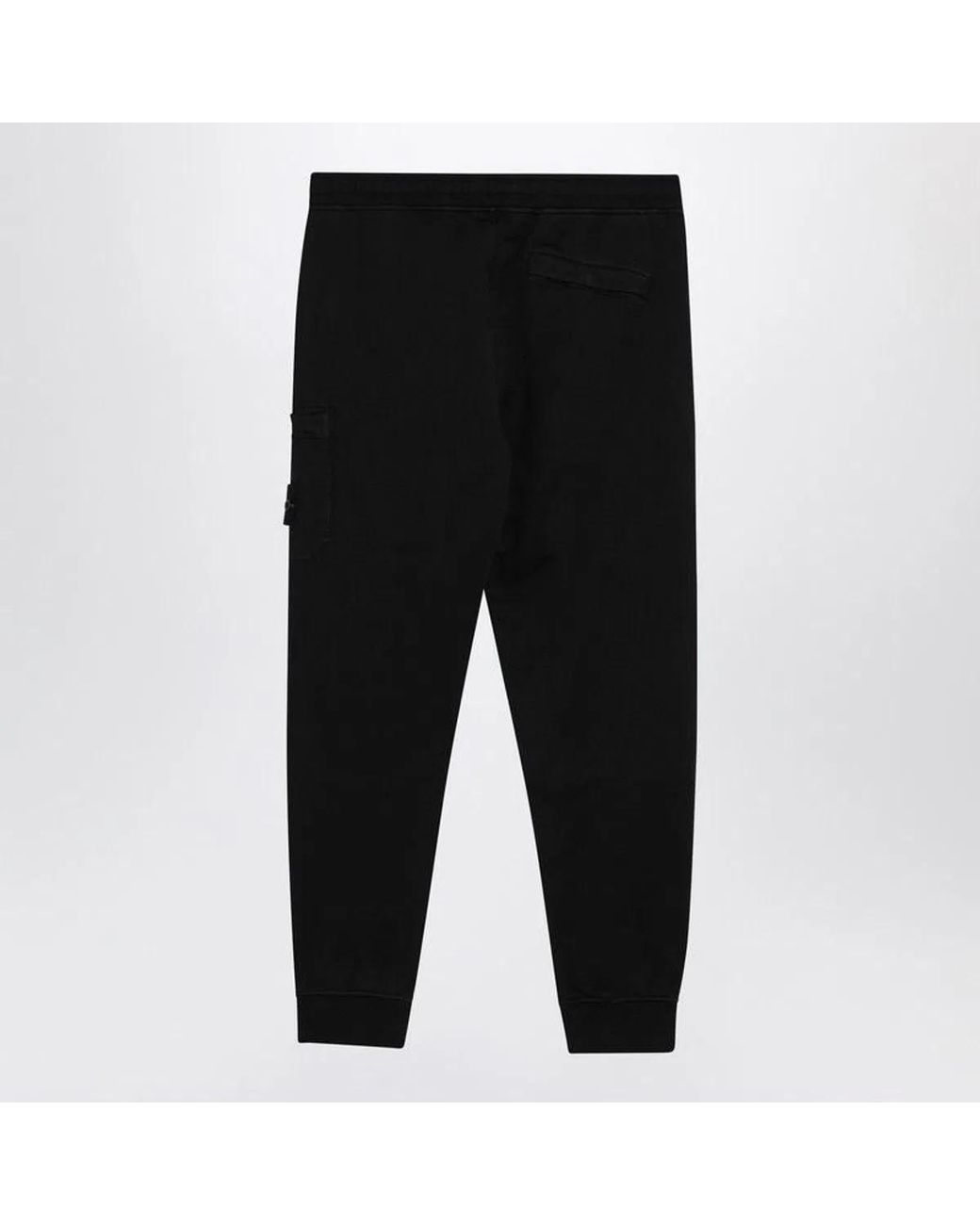 Stone Island Black Cotton Jogging Trousers for men