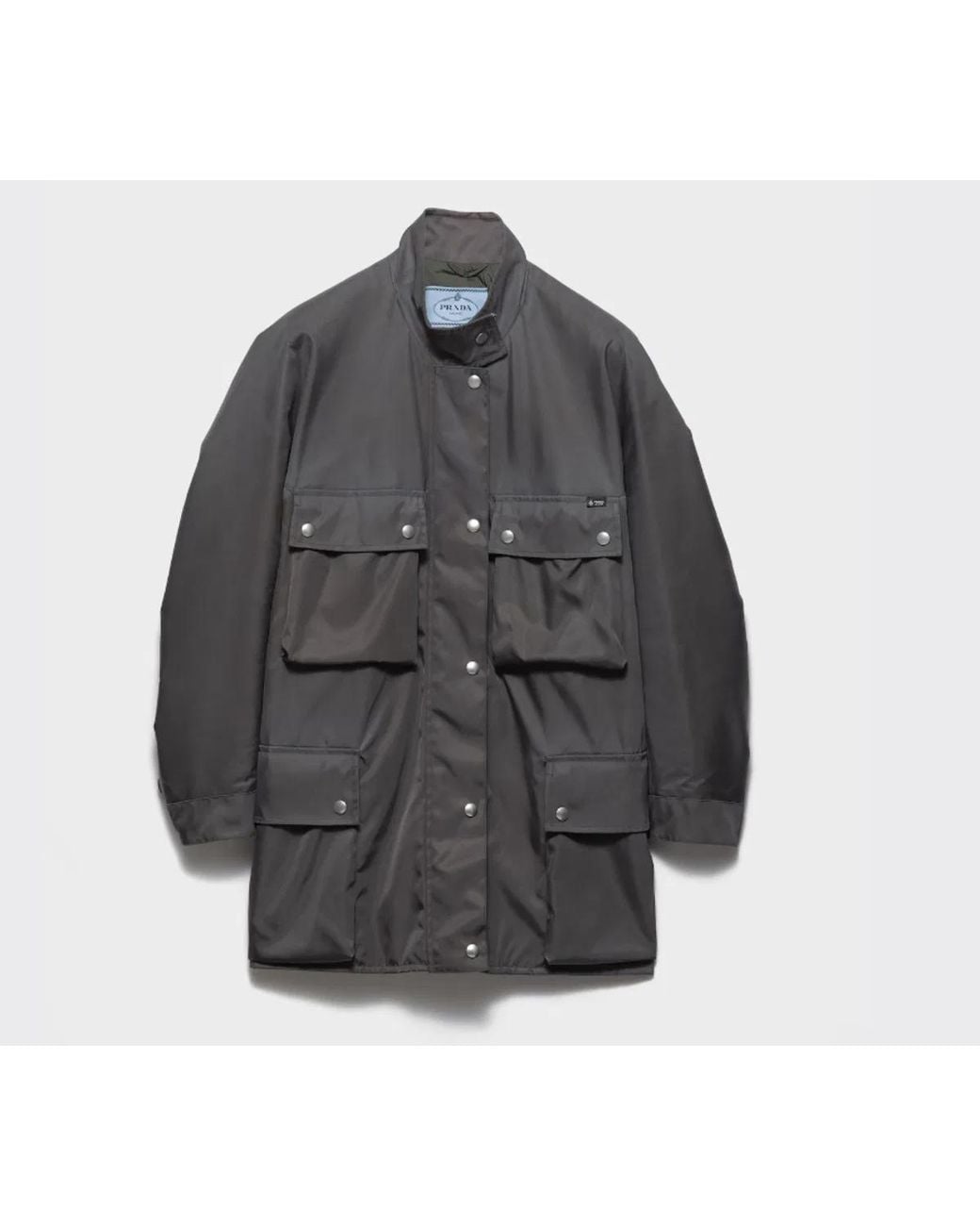 Prada Gray Recycled Polyamide Jacket