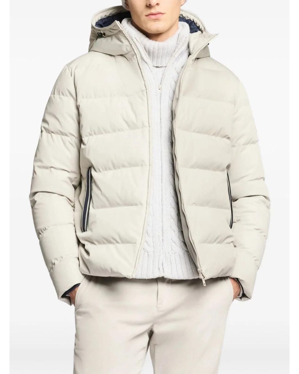 Fay Natural Polyamide Polyester Elastane Jacket for men