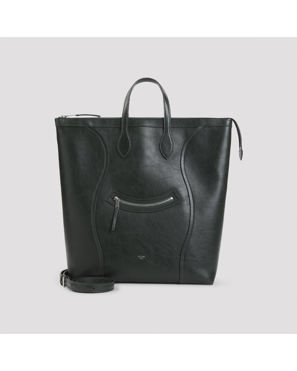 Céline Black Dark Forest Medium Cabas Vertical