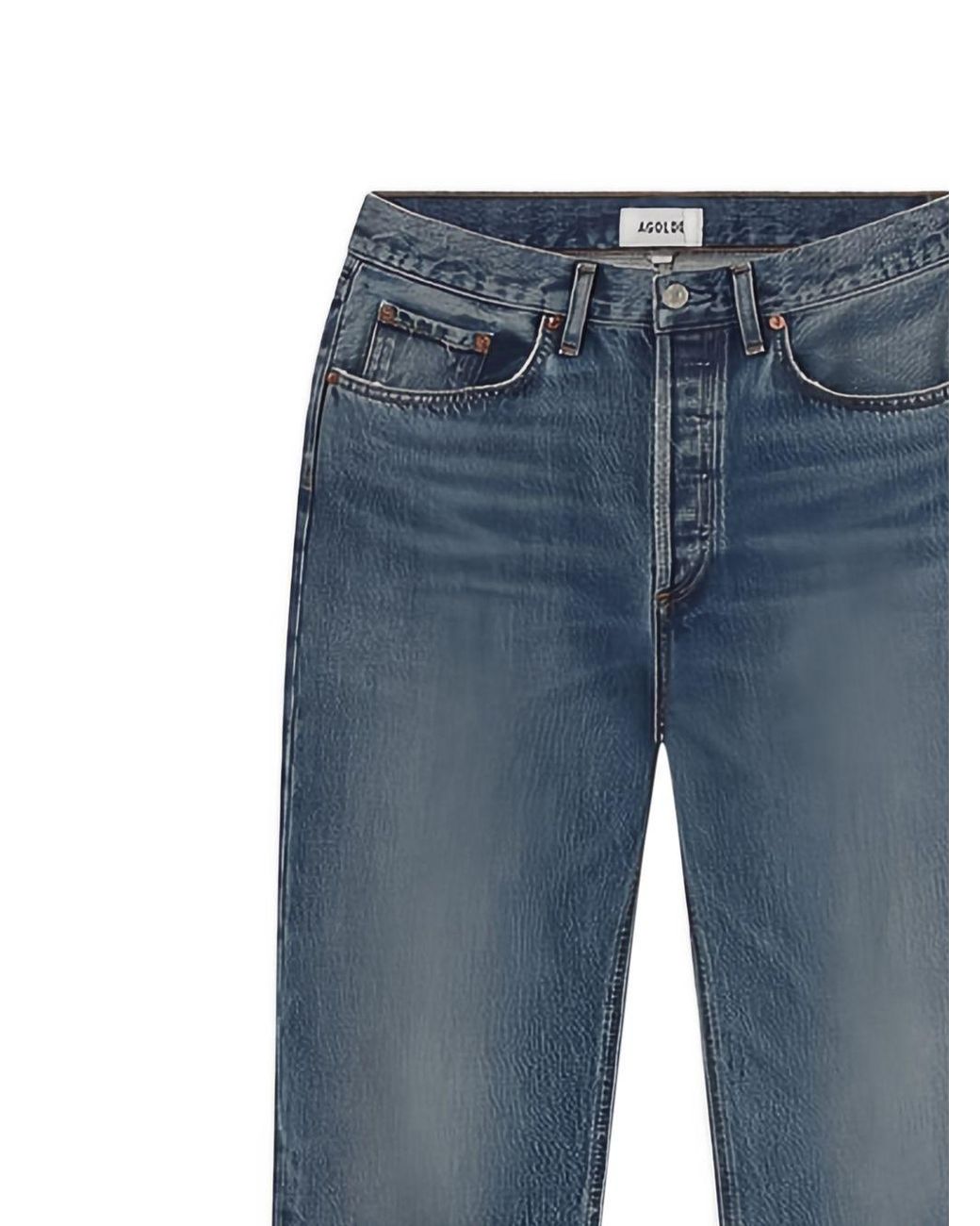 Agolde Blue Lana Straight-Leg Jeans