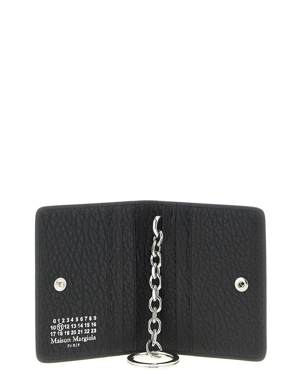 Maison Margiela Black 'Stitching' Card Holder