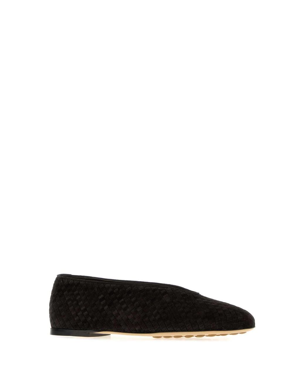 Bottega Veneta Black Rosa Ballet Flat Intreccio
