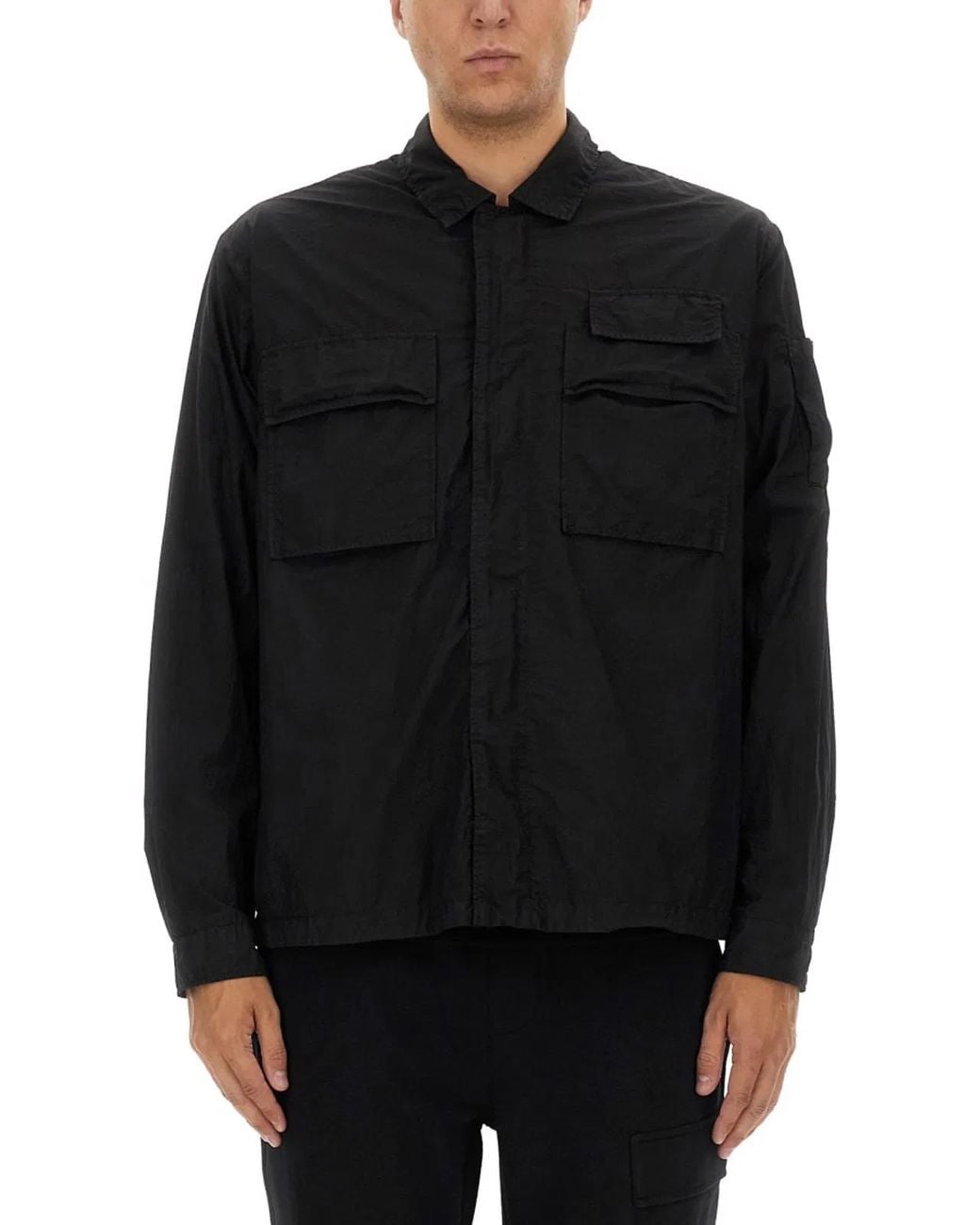 C P Company Black C.P.Company Shirt With Logo for men