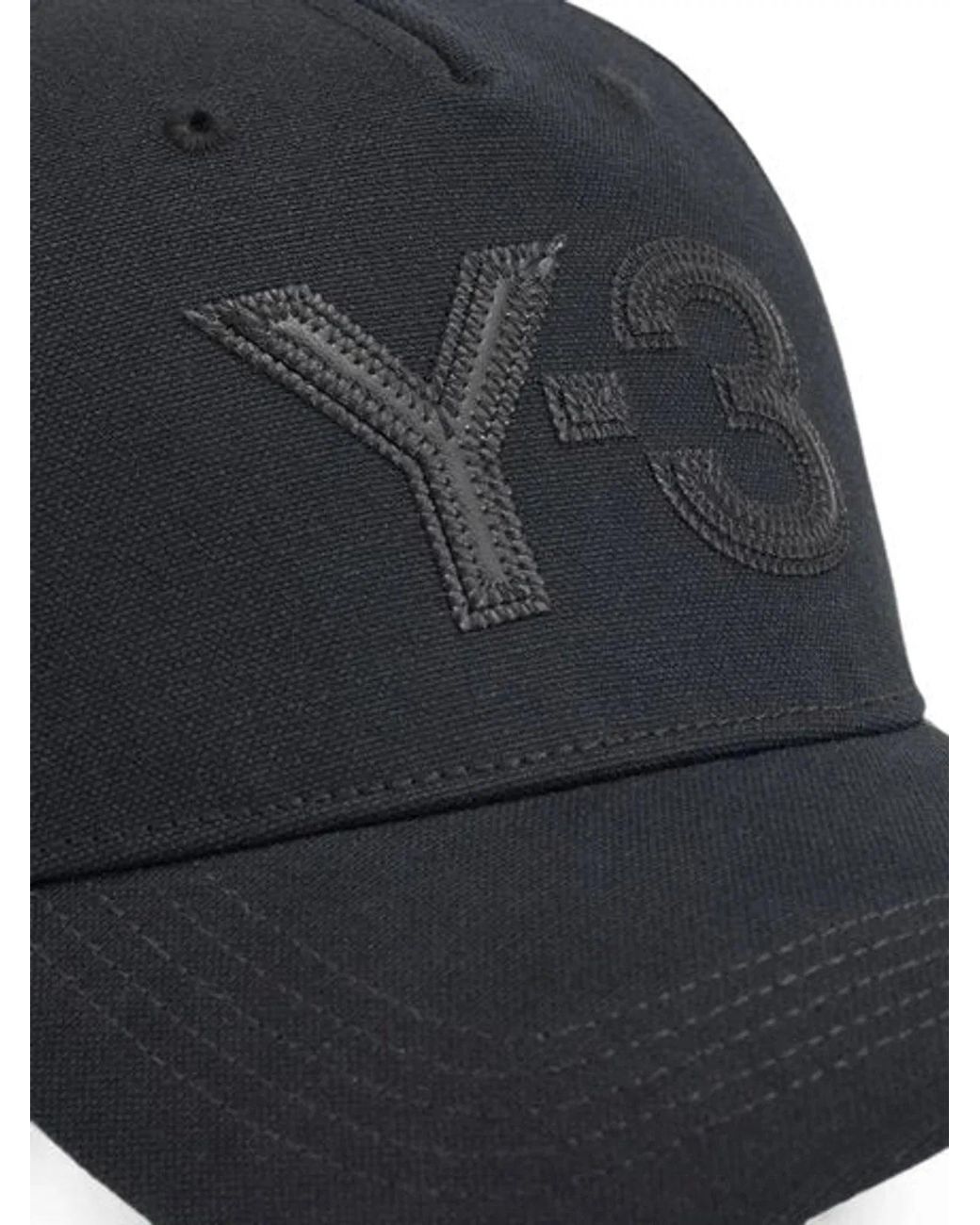 Y-3 Blue Logo Cotton Baseball Cap for men
