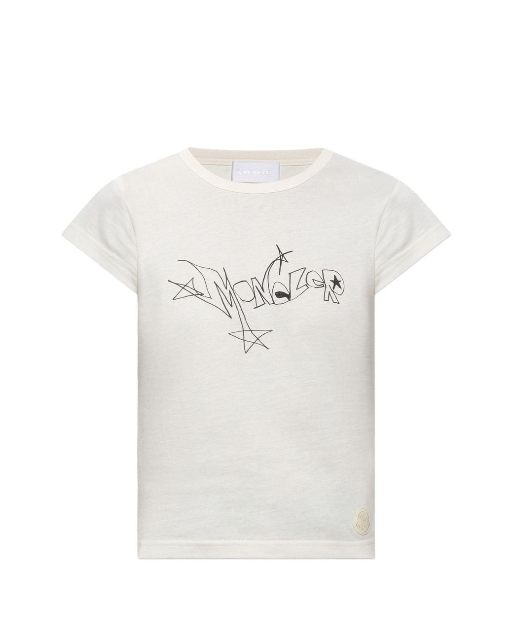 Moncler White Logo-Print T-Shirt