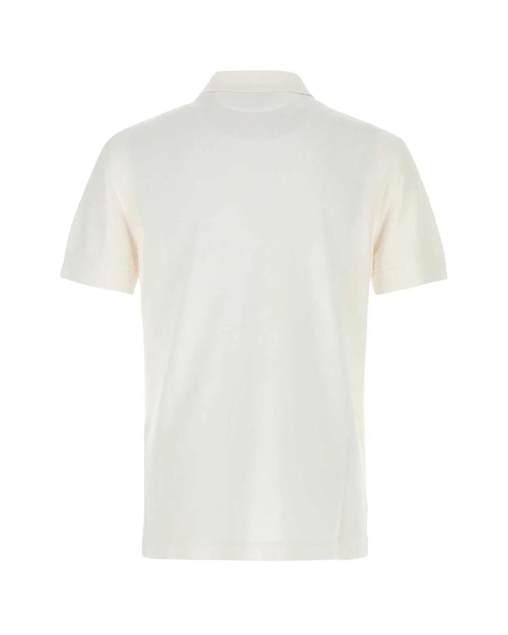 Tom Ford White Cotton Blend Piqué Polo Shirt for men