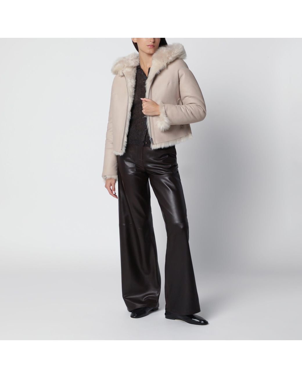 Arma Natural Bianca Reversible Alabaster Zip-Up Jacket