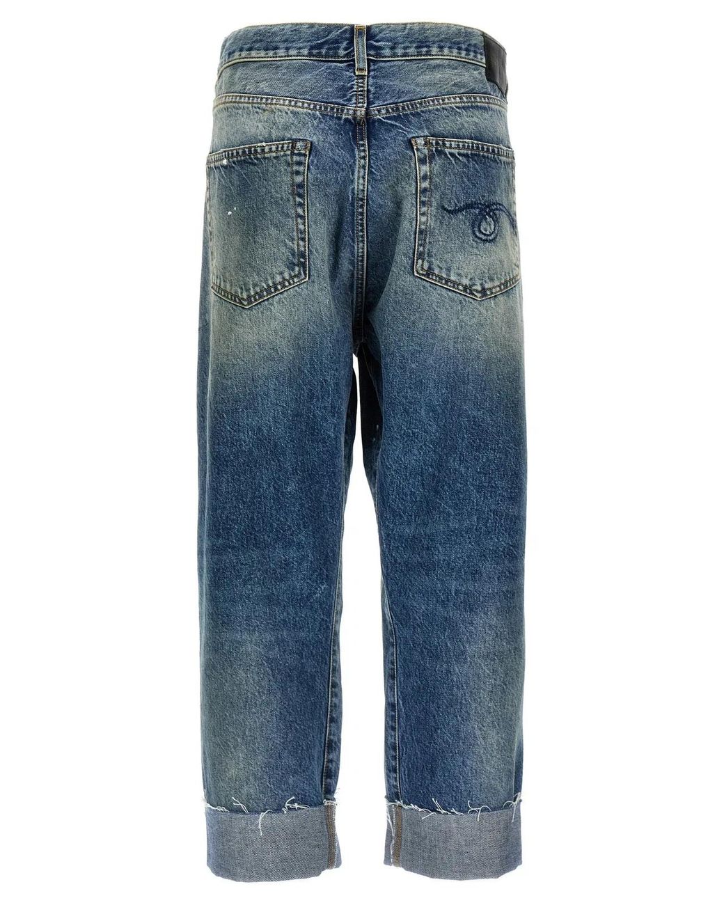 R13 Blue Cross Over' Jeans