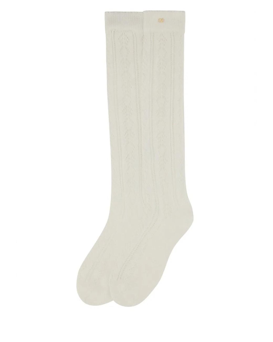 Valentino White Long Socks for men