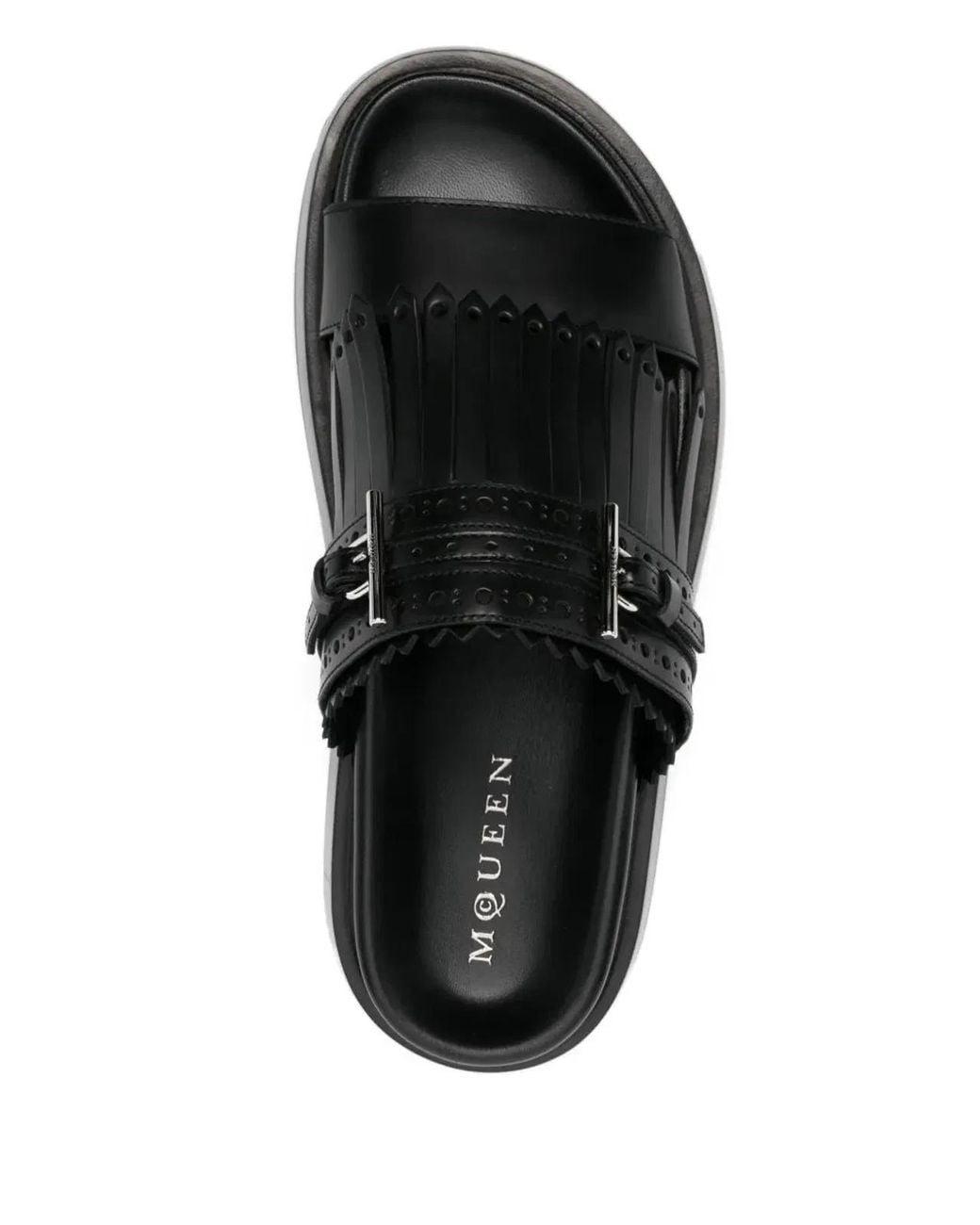 McQueen Black Sandal S.Rubber