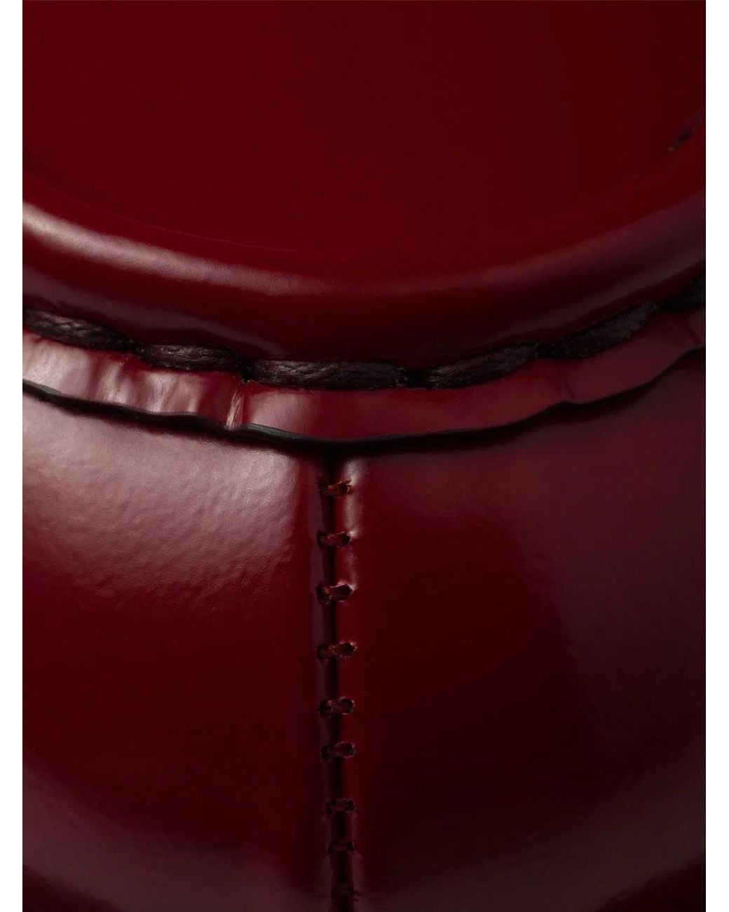 Prada Red Chocolate Leather Logo Loafers