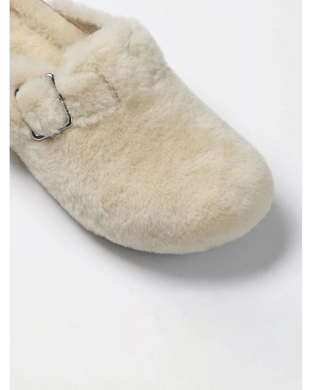 Birkenstock White Boston Sk1 Shearling Sandal