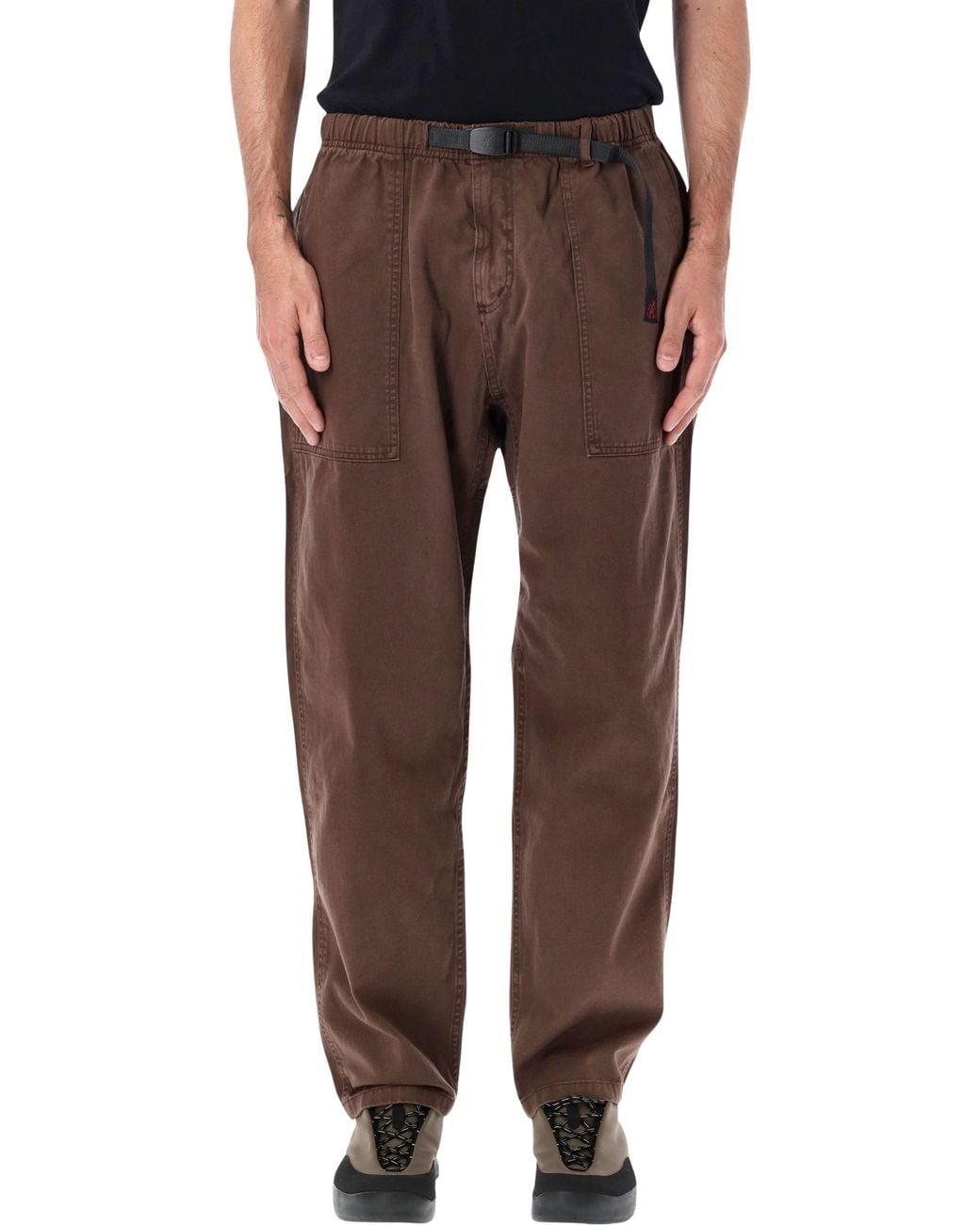 Gramicci Brown Loose Tapered Ridge Pants for men