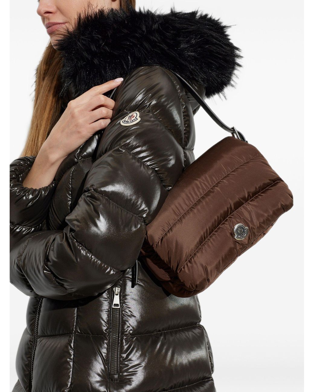 Moncler Brown Caradoc Boudin-Quilted Tote Bag