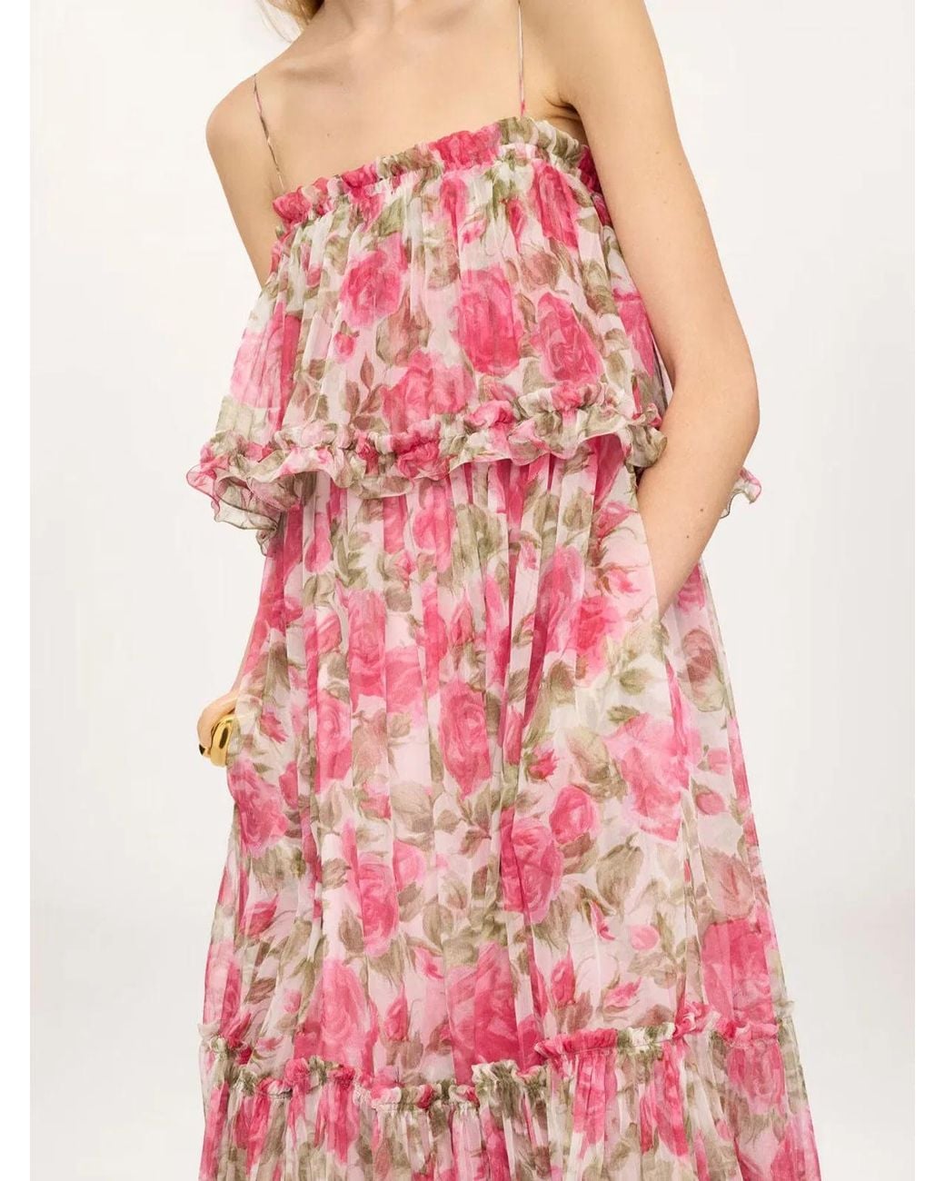 Chloé Pink Long Floreal Skirt