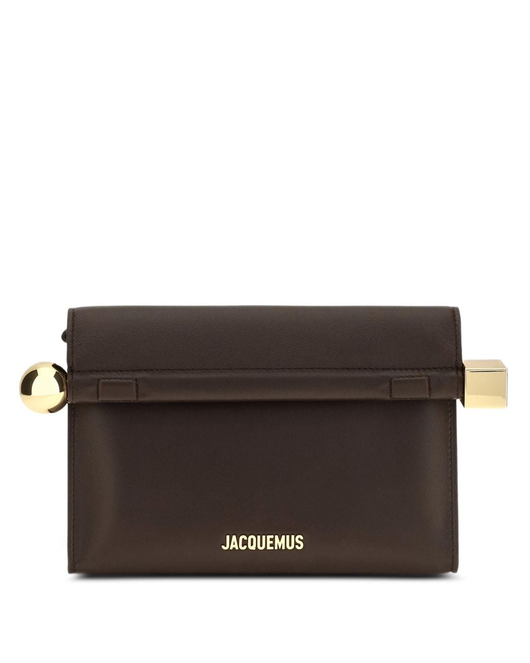 Jacquemus Brown The Rond Carré Mini Clutch Handbag