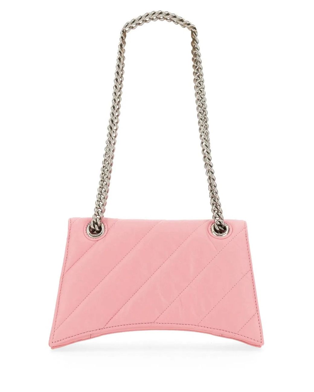 Balenciaga Pink Quilted Crush Calfskin Small Chain Bag